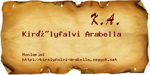 Királyfalvi Arabella névjegykártya